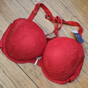 Cacique Vibrant Red Lace Bra